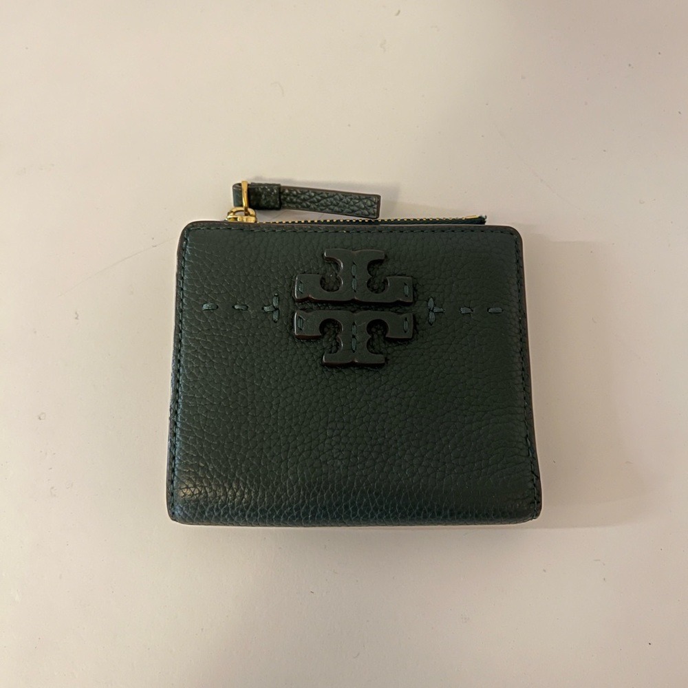 Tory Burch Green Bifold Wallet